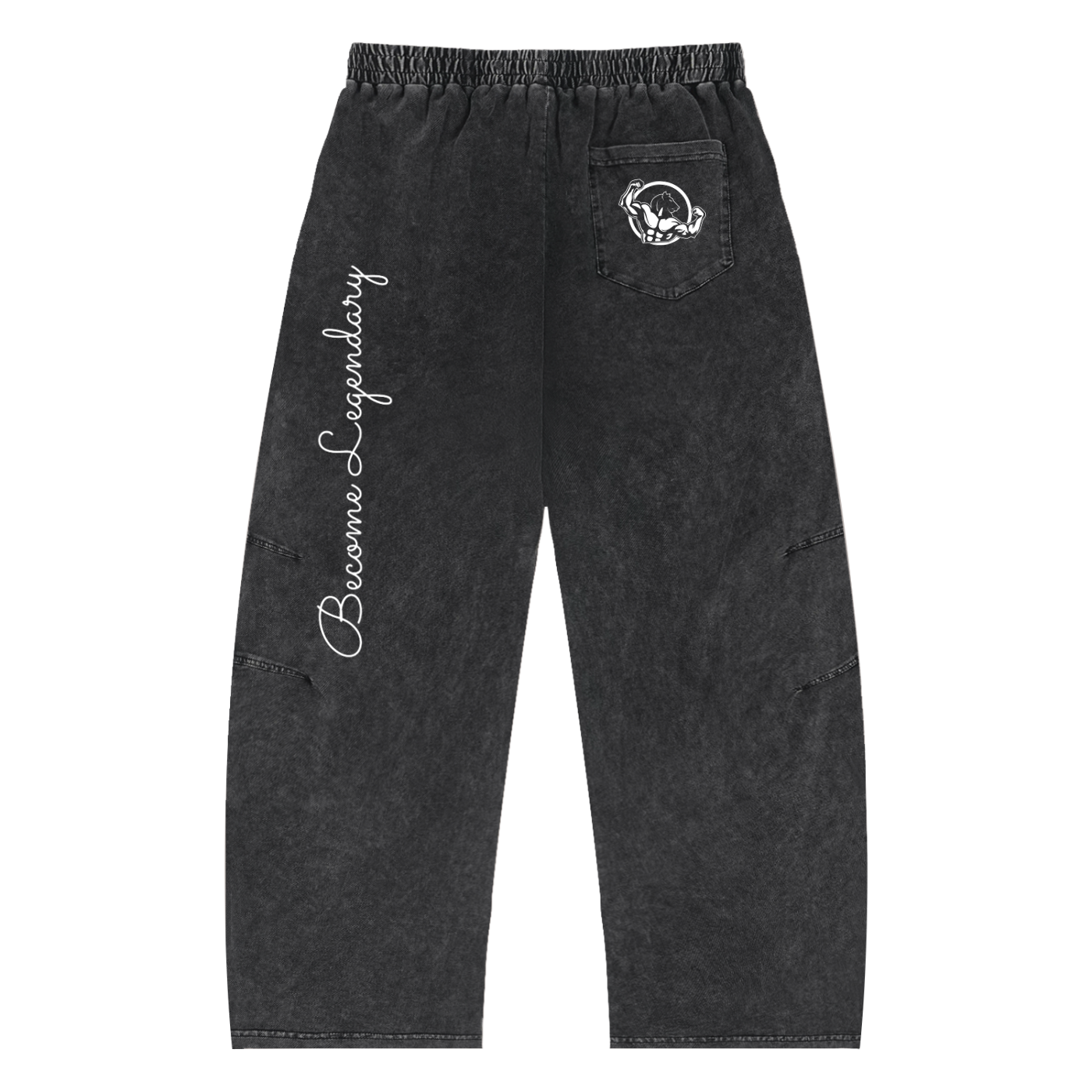 Snow Wash Drawstring Cotton Pants