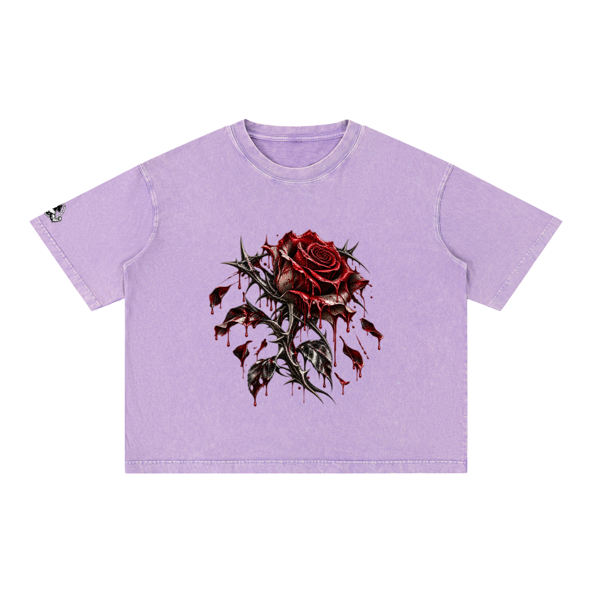 Mineral Wash Boxy Cotton T-Shirt Immortal
