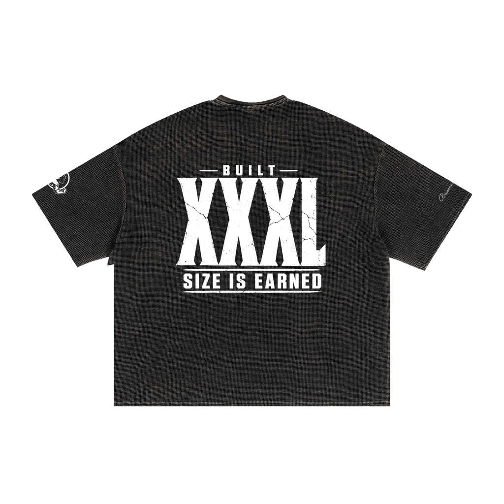 Textured Waffle Washed Boxy T-Shirt XXXL