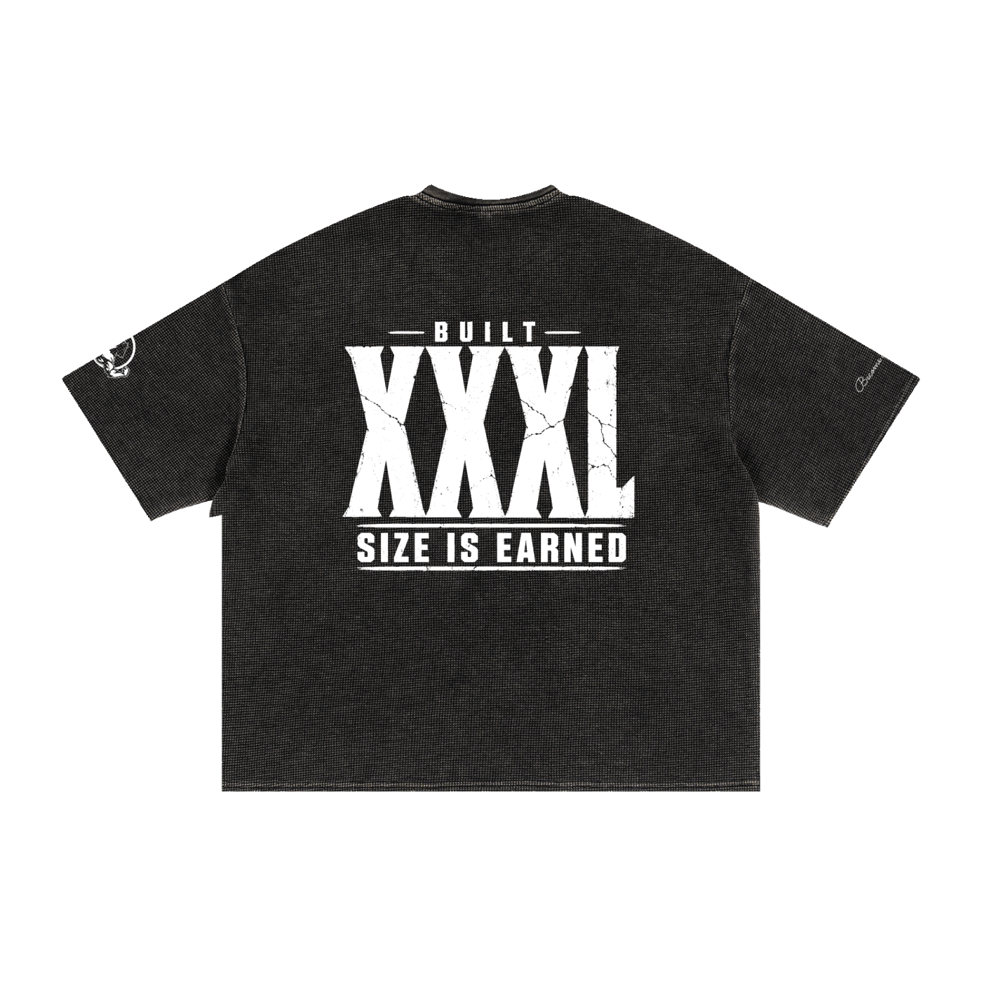 Textured Waffle Washed Boxy T-Shirt XXXL