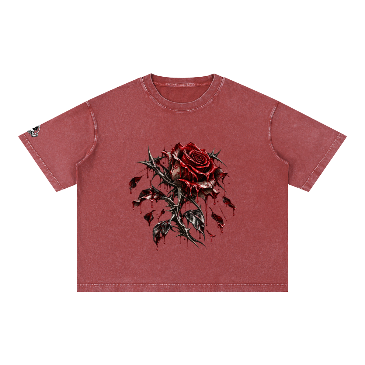 Mineral Wash Boxy Cotton T-Shirt Immortal