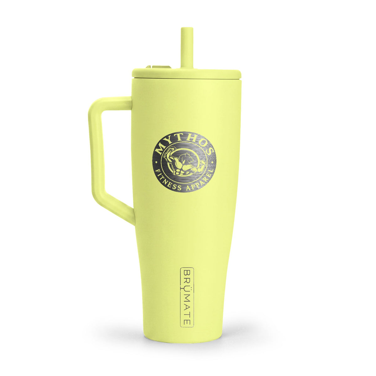 40oz Insulated Tumbler with Handle & Straw — Engraved Travel Mug