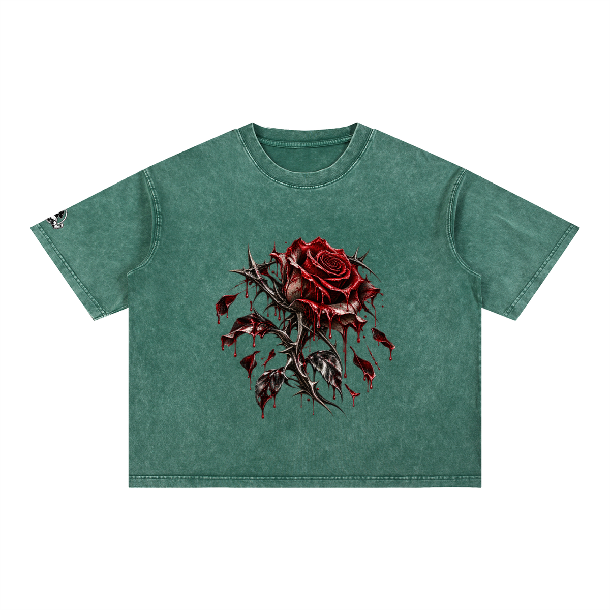 Mineral Wash Boxy Cotton T-Shirt Immortal