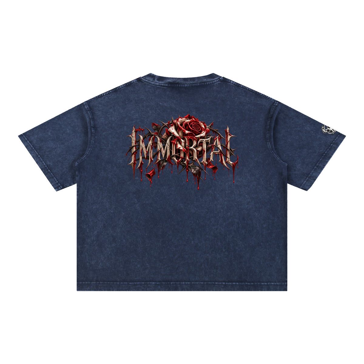 Mineral Wash Boxy Cotton T-Shirt Immortal