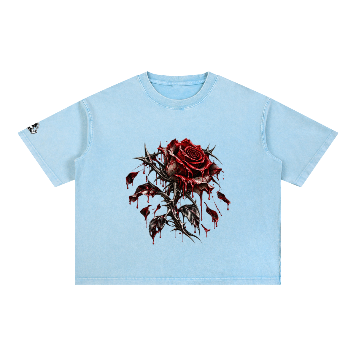 Mineral Wash Boxy Cotton T-Shirt Immortal