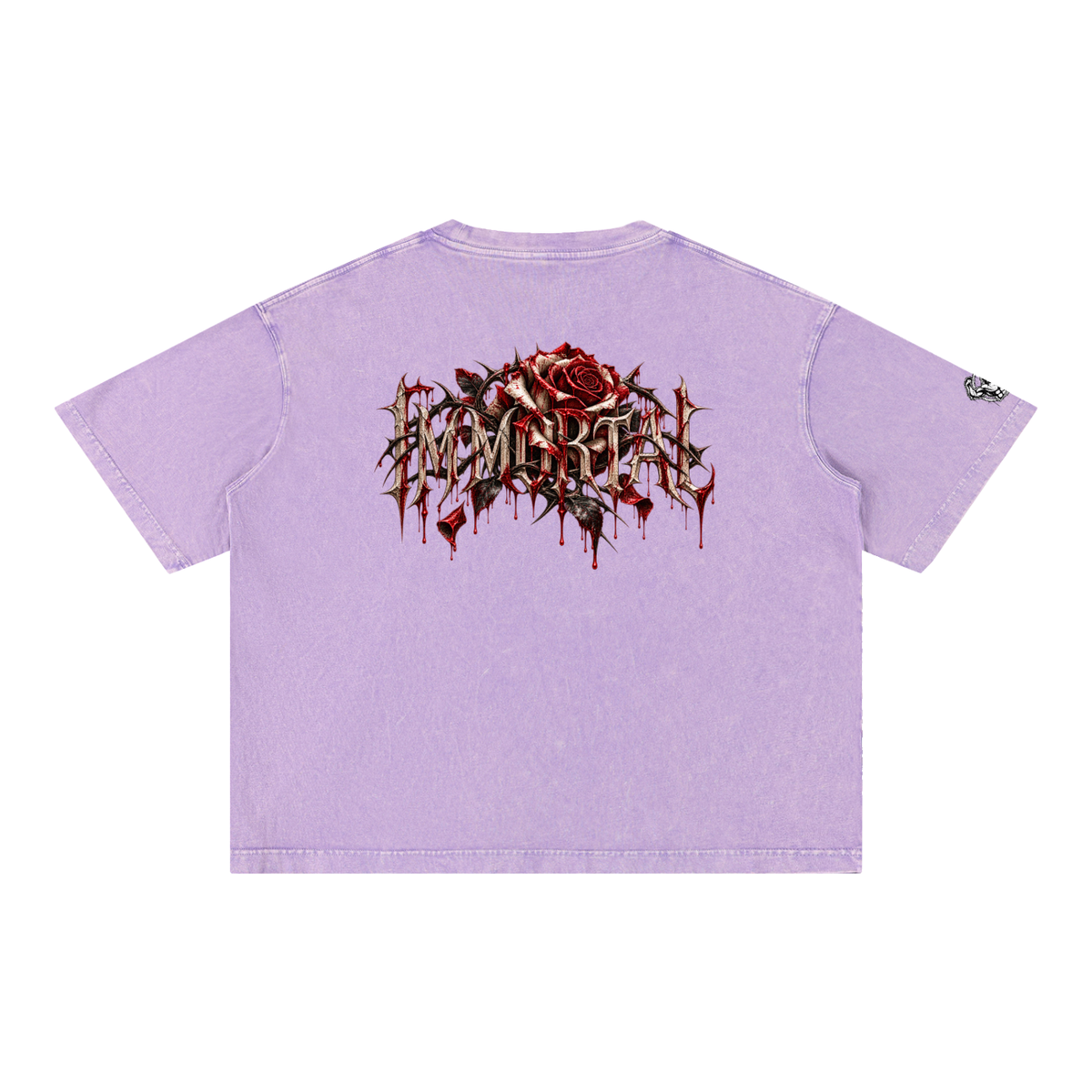 Mineral Wash Boxy Cotton T-Shirt Immortal