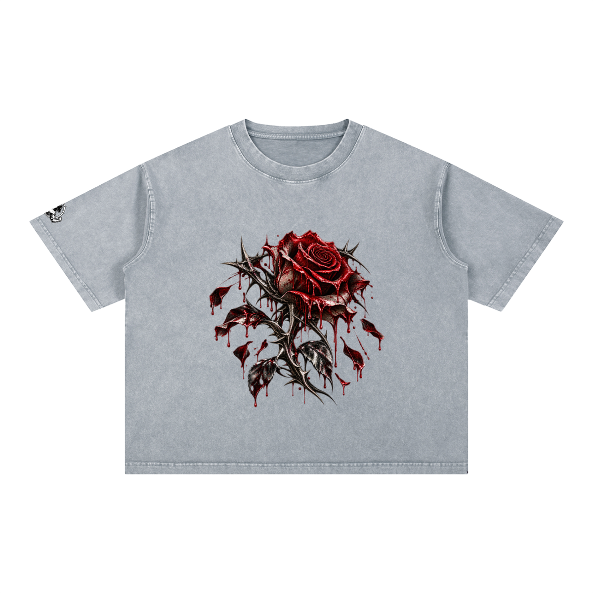 Mineral Wash Boxy Cotton T-Shirt Immortal