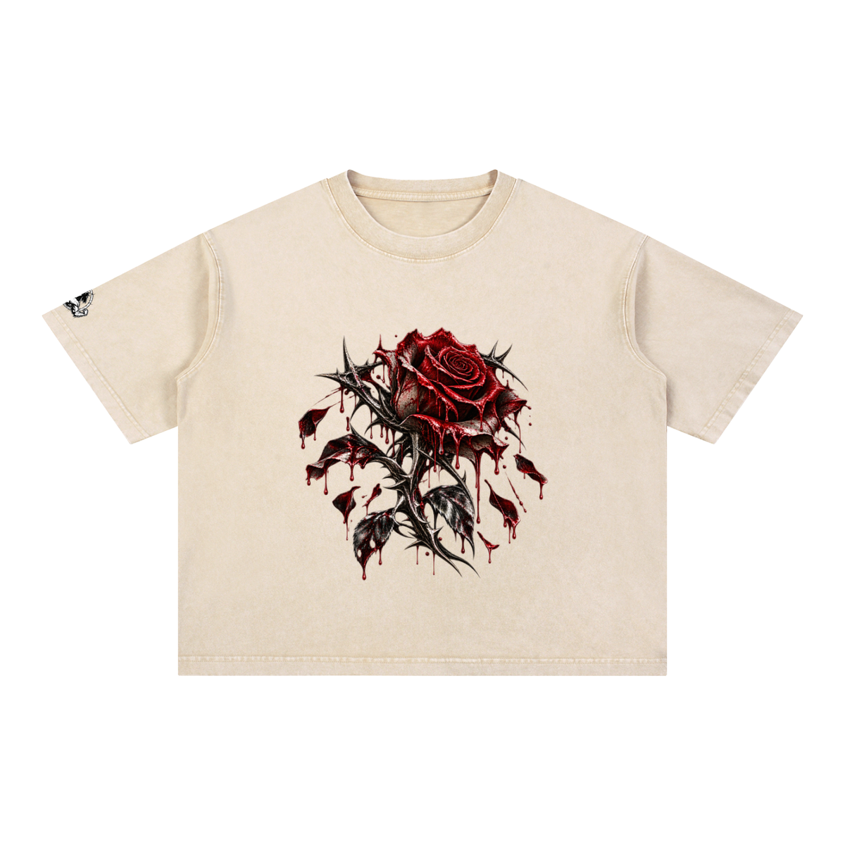 Mineral Wash Boxy Cotton T-Shirt Immortal