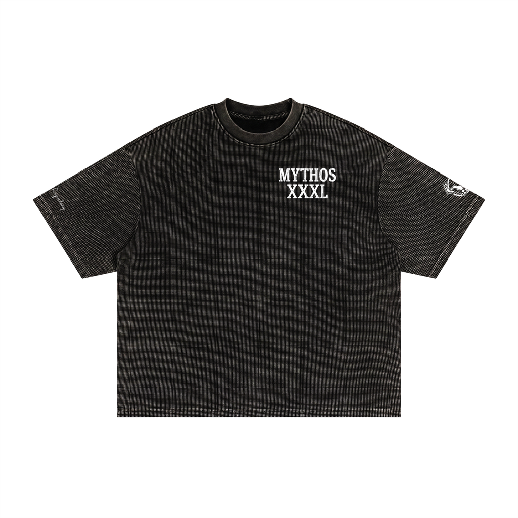 Textured Waffle Washed Boxy T-Shirt XXXL