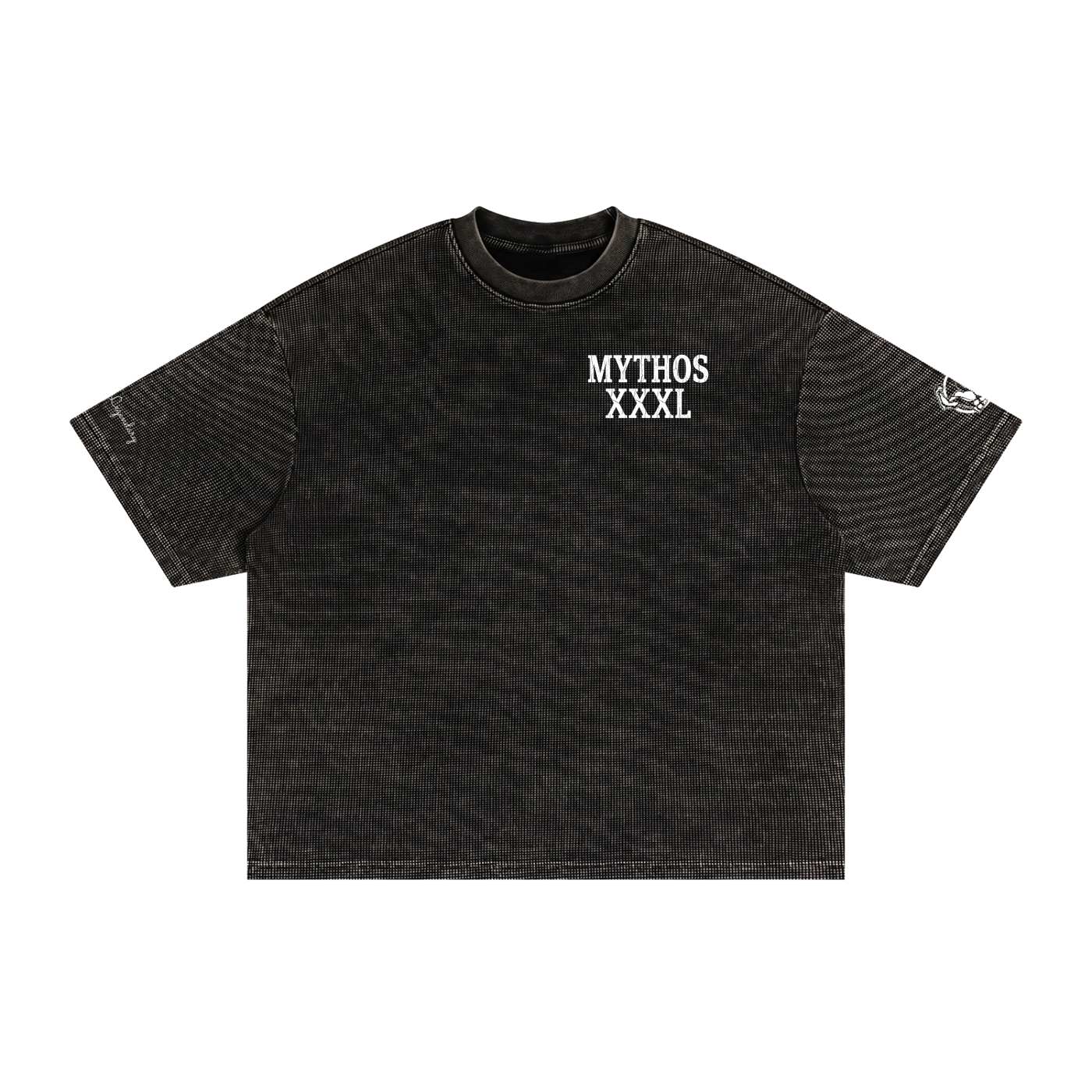 Textured Waffle Washed Boxy T-Shirt XXXL