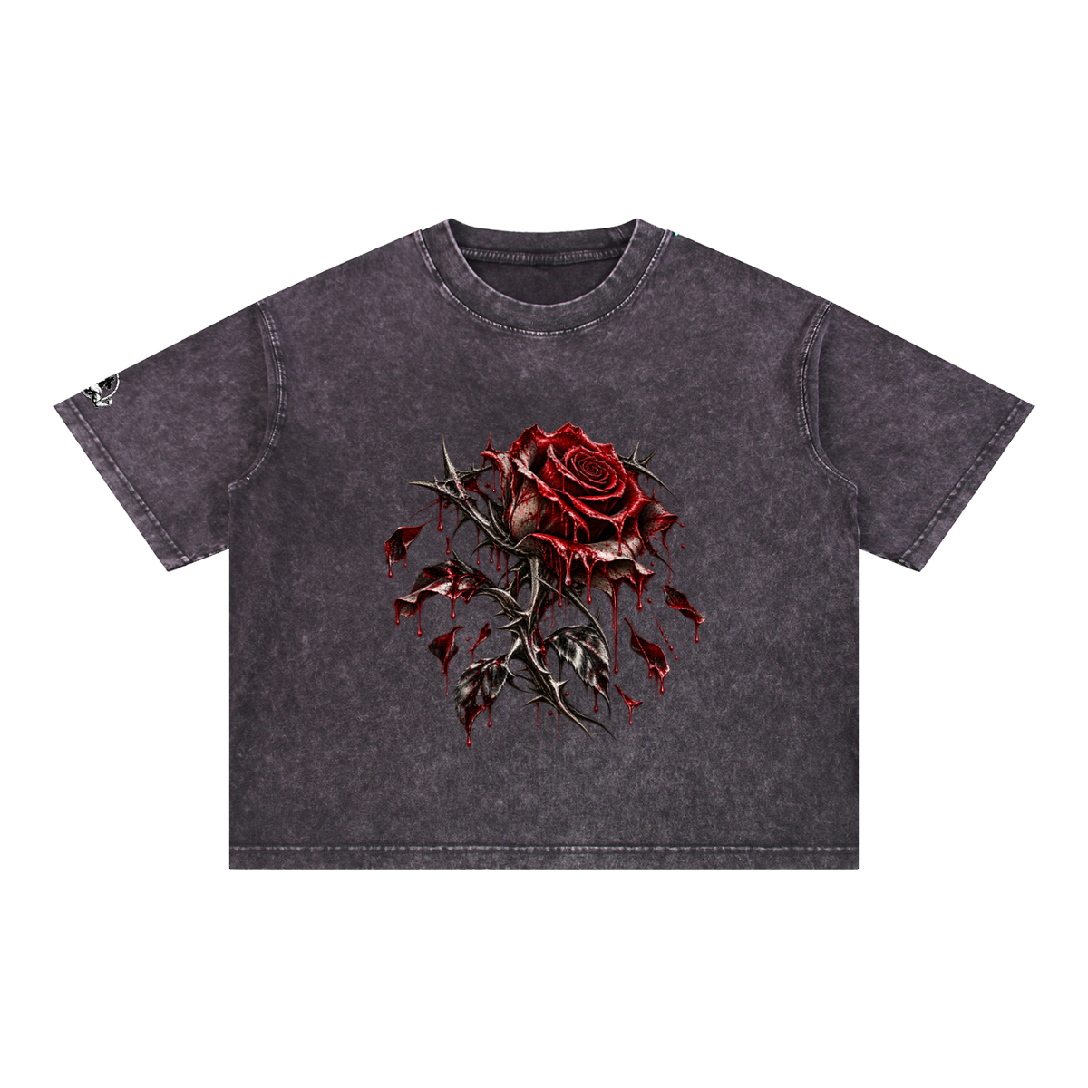 Mineral Wash Boxy Cotton T-Shirt Immortal