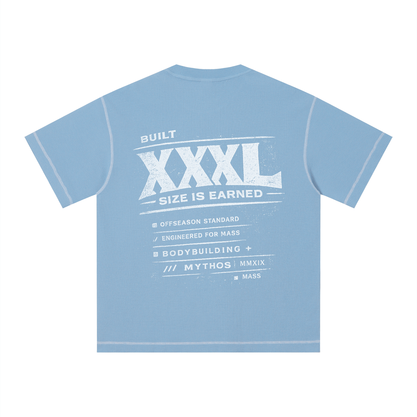 Unisex Sunfade Waffle Boxy T-Shirt XXXL