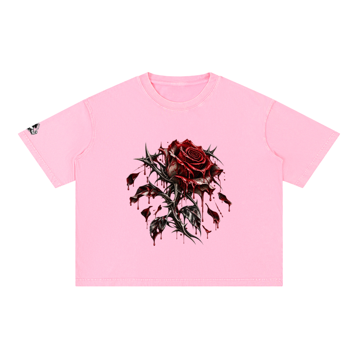 Mineral Wash Boxy Cotton T-Shirt Immortal