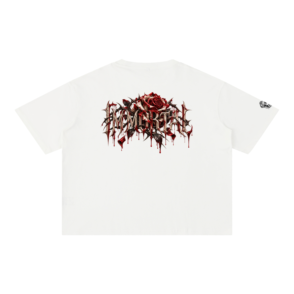 Mineral Wash Boxy Cotton T-Shirt Immortal