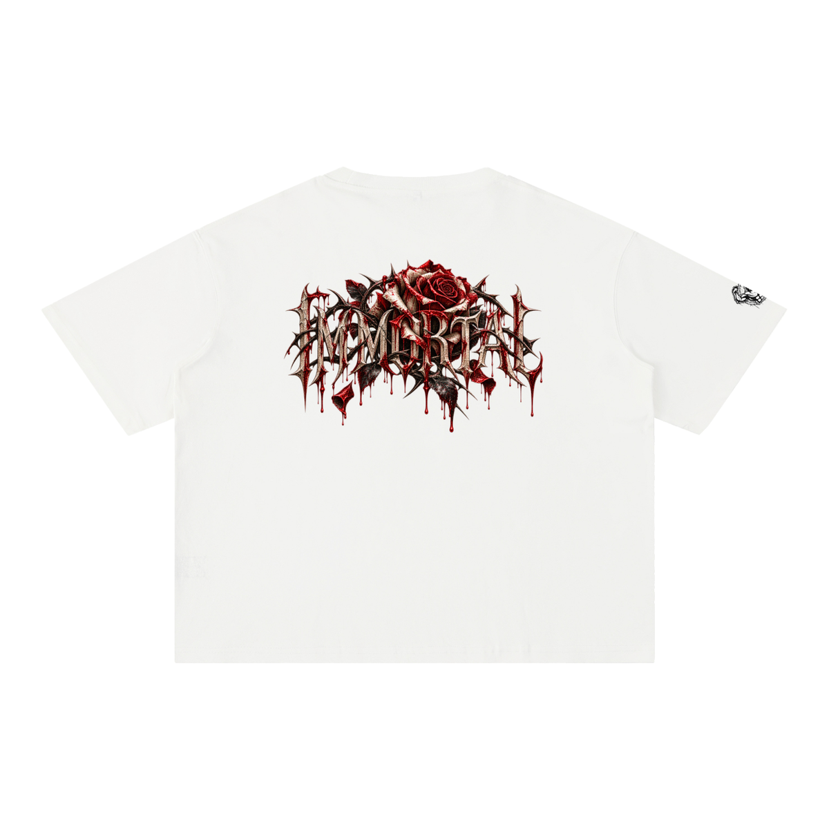 Mineral Wash Boxy Cotton T-Shirt Immortal