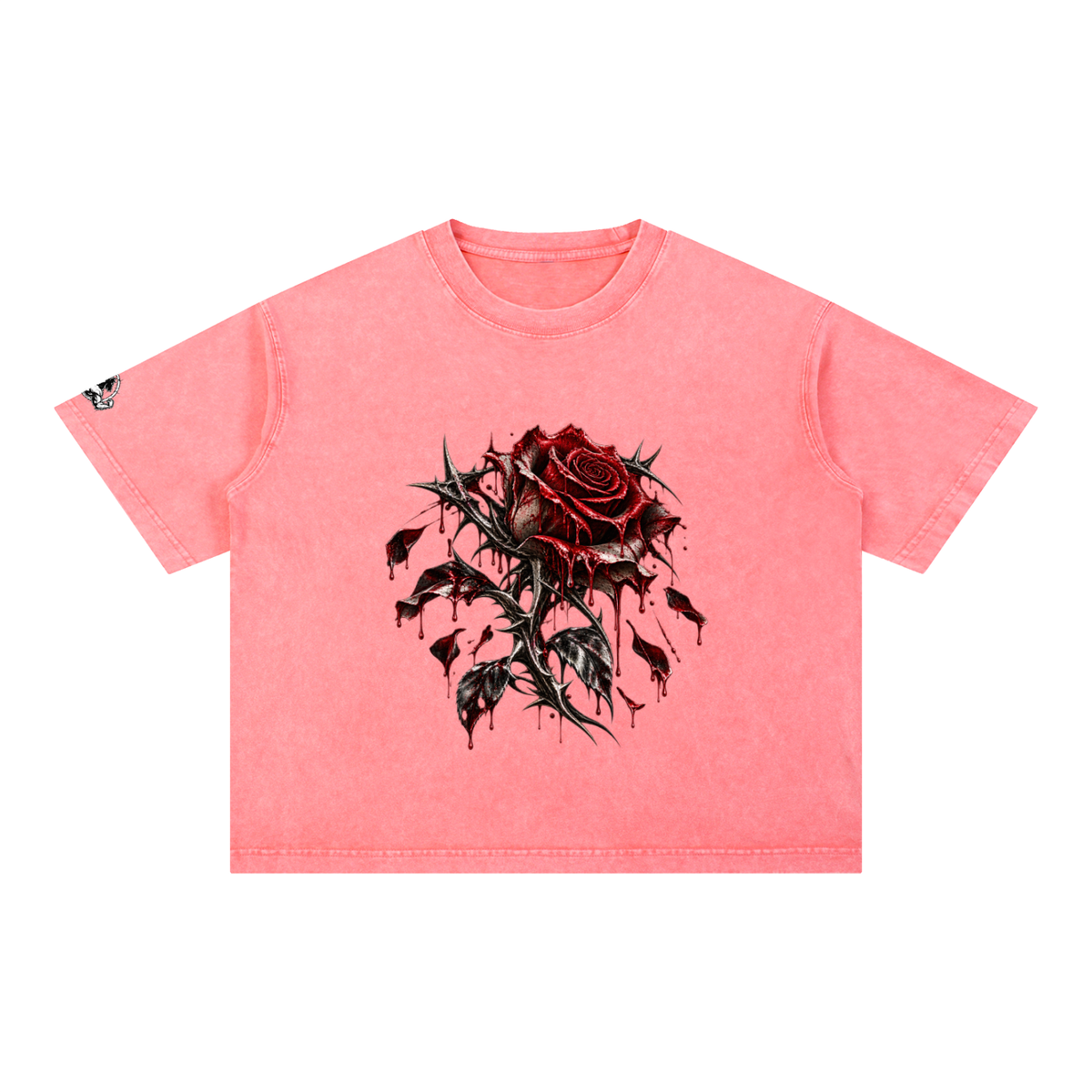 Mineral Wash Boxy Cotton T-Shirt Immortal