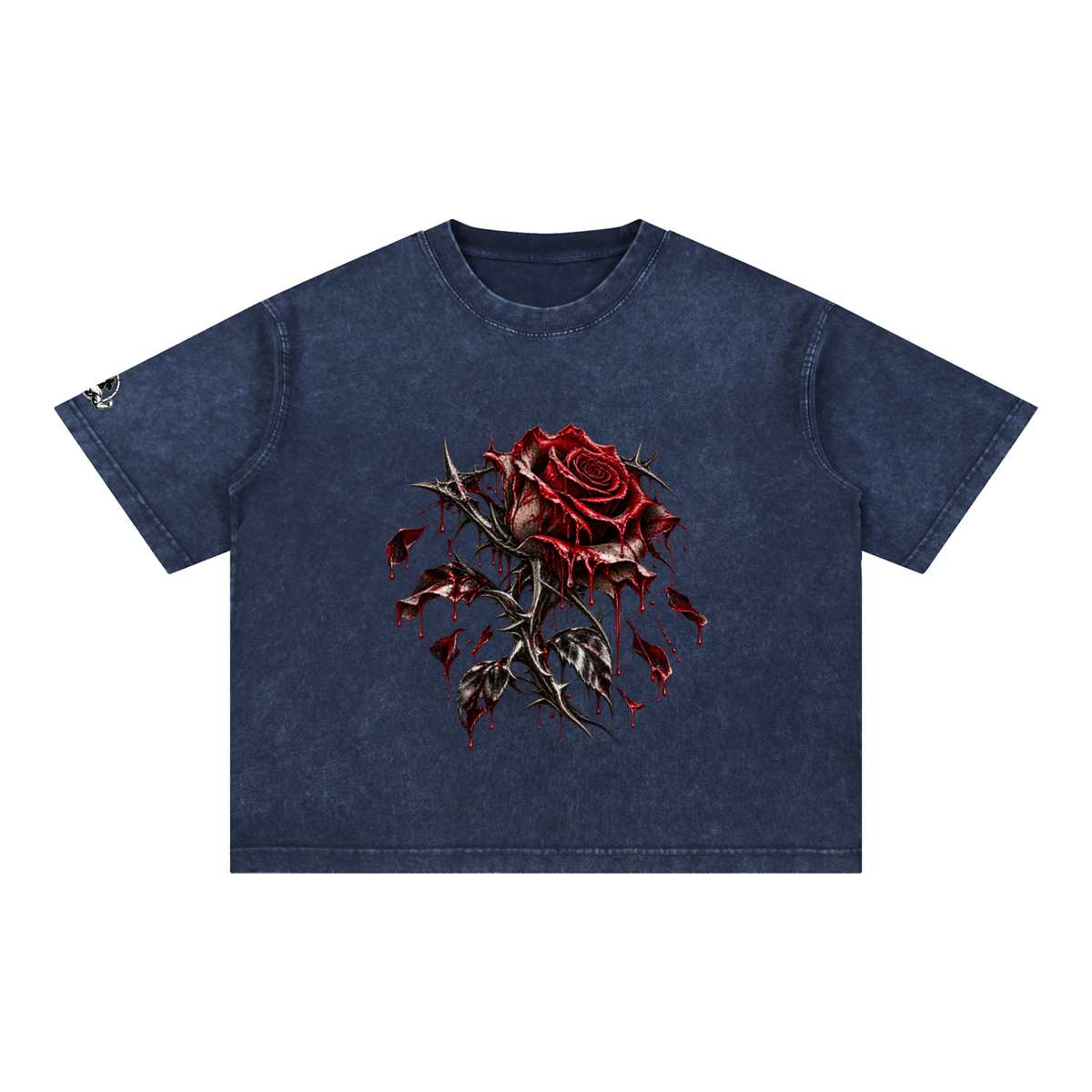 Mineral Wash Boxy Cotton T-Shirt Immortal